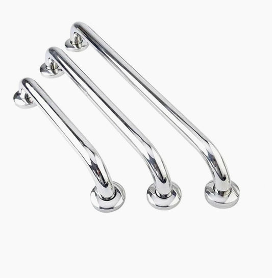 Maniglione bagno in metallo cromato – supporto da parete - ambraled