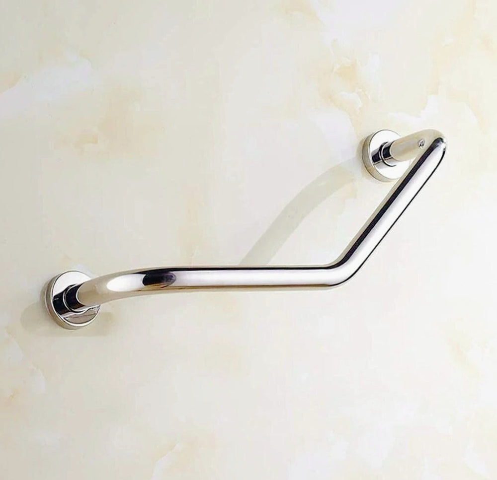 Maniglione angolare bagno – metallo cromato da parete - ambraled