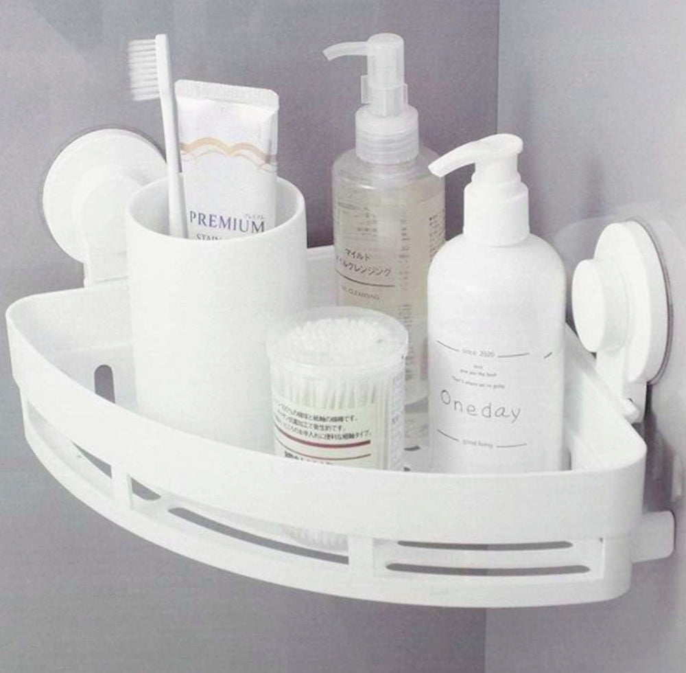 Mensola angolare con ventosa – per doccia e bagno - ambraled