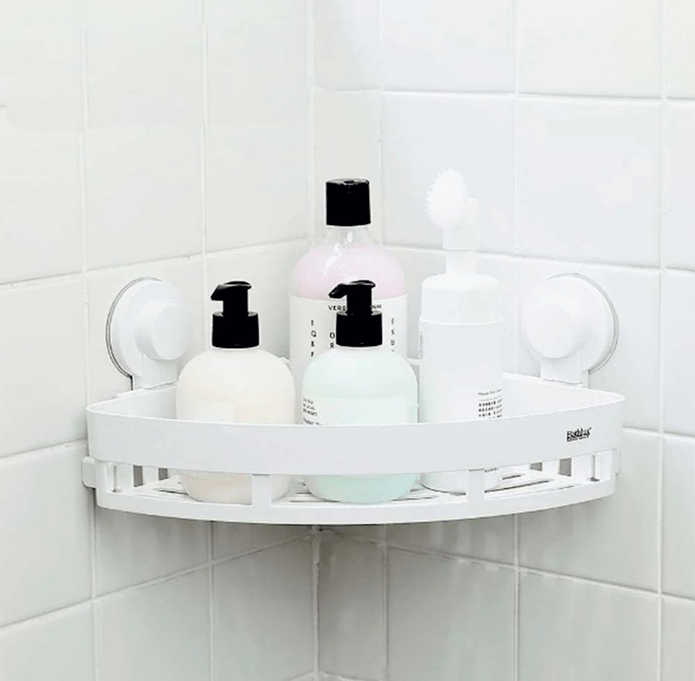 Mensola angolare con ventosa – per doccia e bagno - ambraled