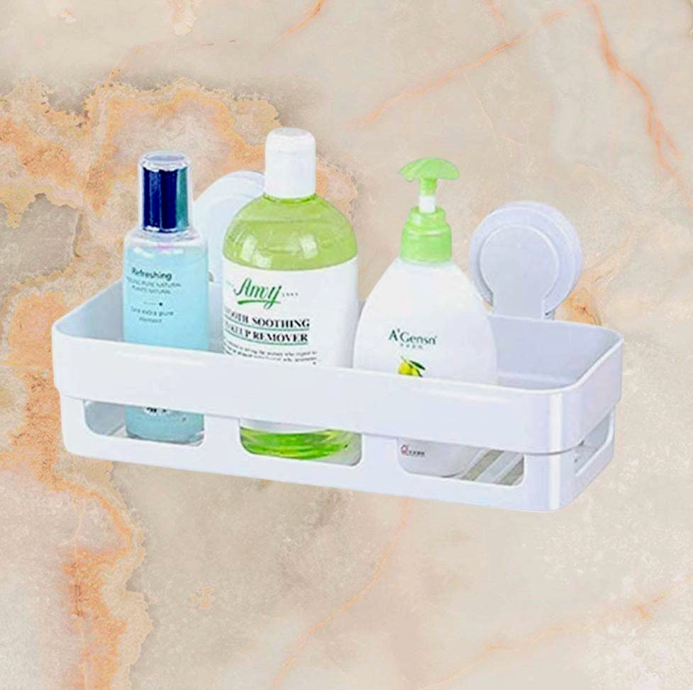Mensola rettangolare da doccia – con ventosa per bagno - ambraled