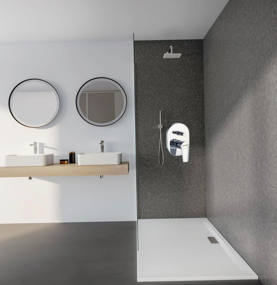 Miscelatore doccia 2 vie ad incasso – modello Cube - ambraled