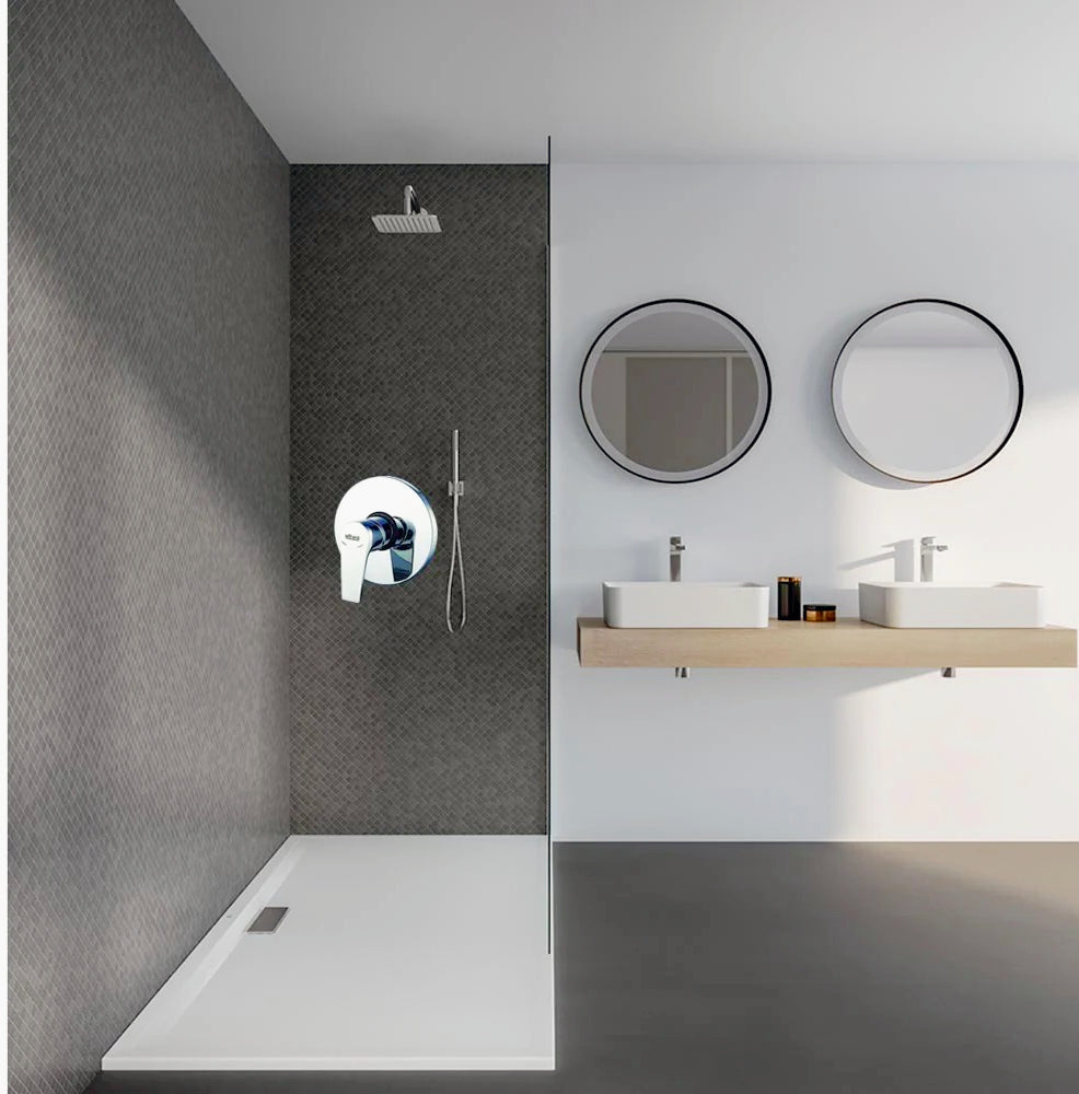 Miscelatore doccia ad incasso – rotondo da parete modello Cube - ambraled