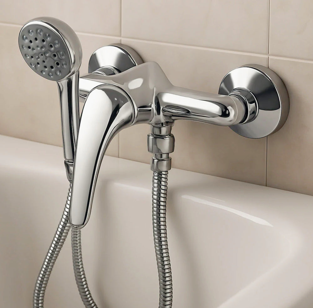 Rubinetto per vasca da bagno modello Bari, attacco ½” da parete - design classico e resistente