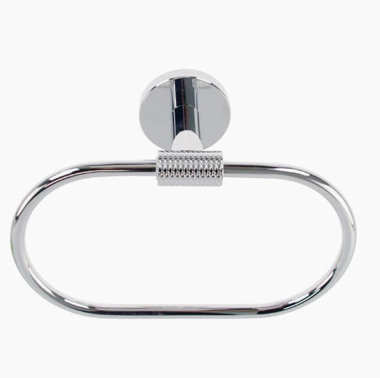 Porta asciugamani in acciaio modello Stella, a parete con anelli - ambraled