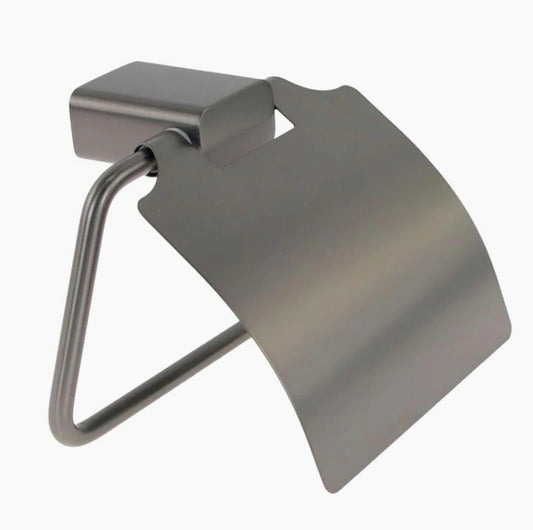 Porta rotolo per carta igienica con coperchio, modello Cromia (design stilizzato) - ambraled