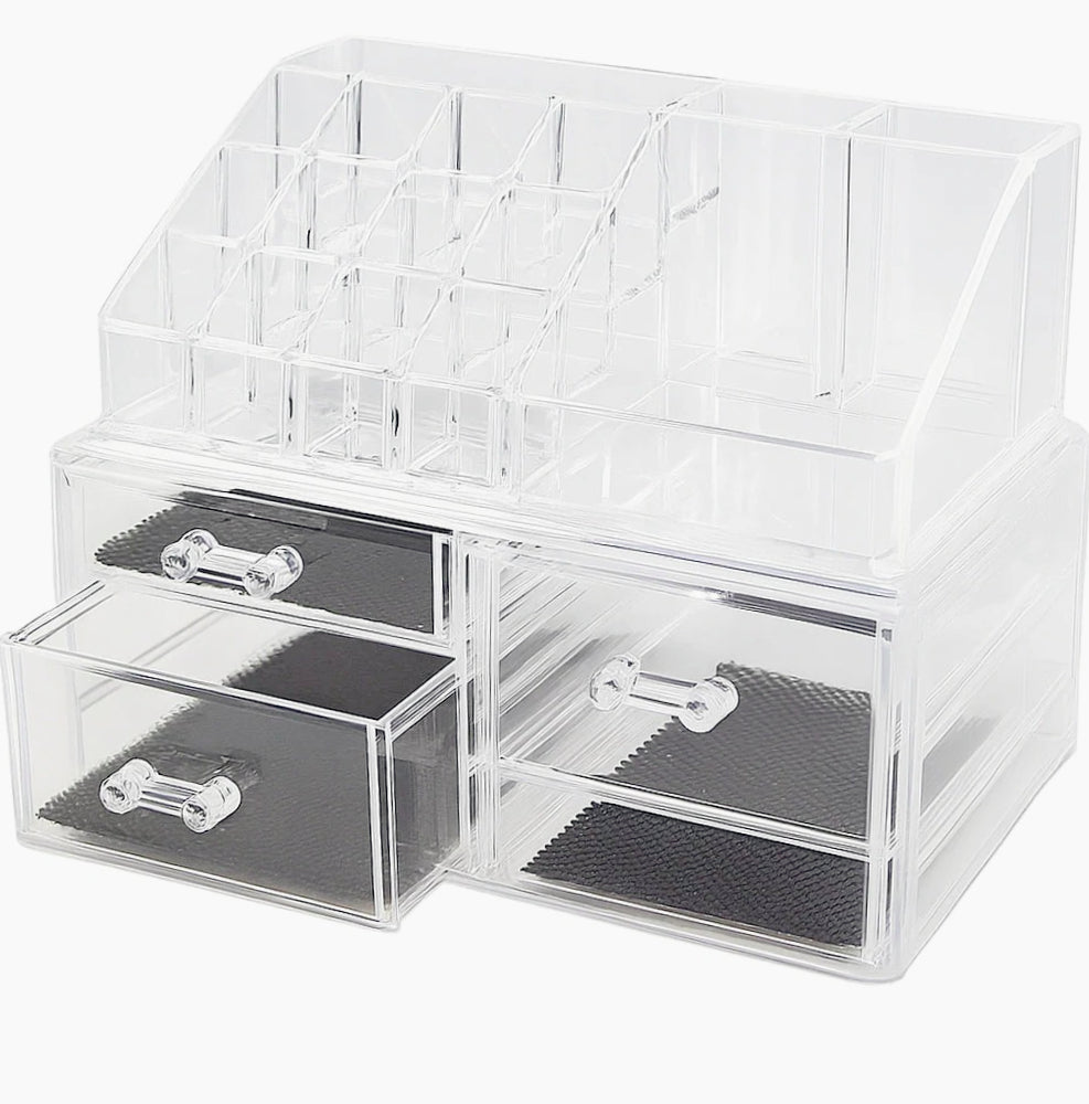 Organizer trucchi 16 scomparti – 1 cassetto grande, 1 medio, 1 piccolo - ambraled