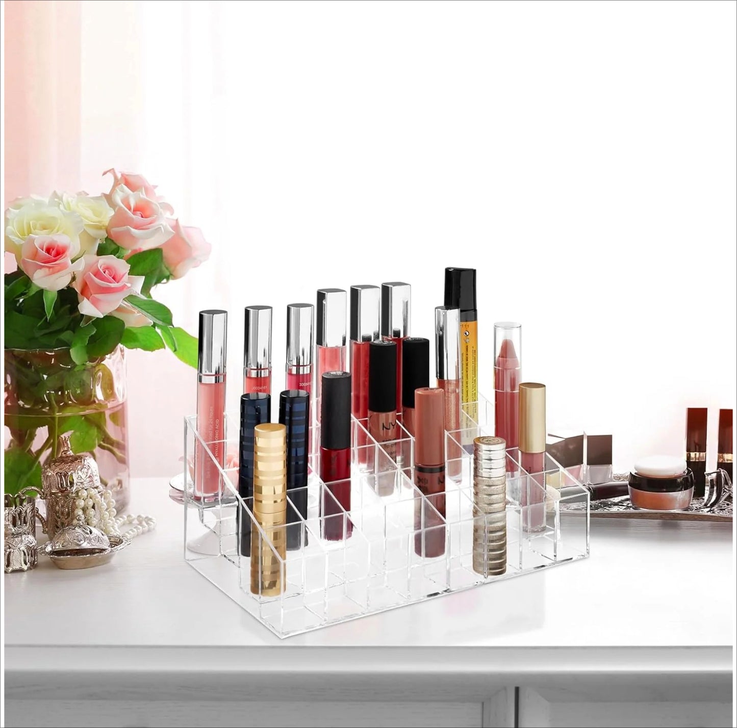 Organizer trucchi 36 scomparti – smalti, rossetti e cosmetici - ambraled