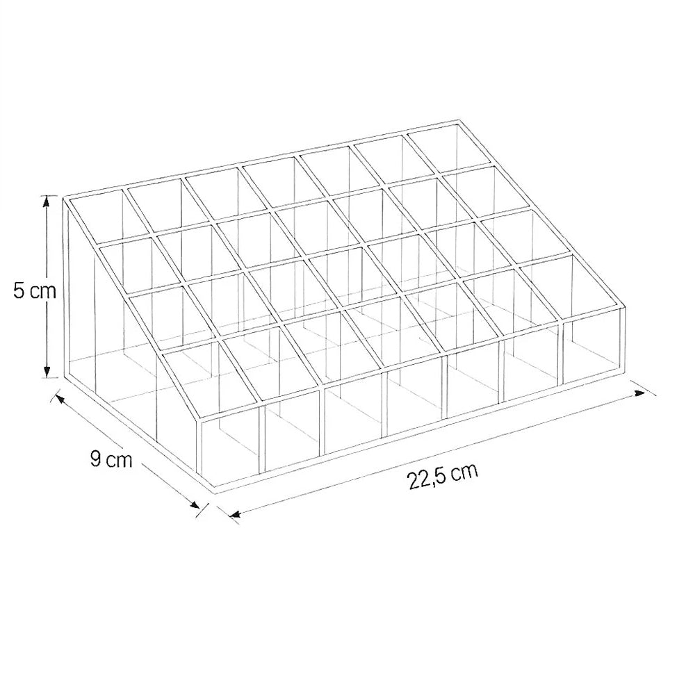 Organizer trucchi 36 scomparti – smalti, rossetti e cosmetici - ambraled