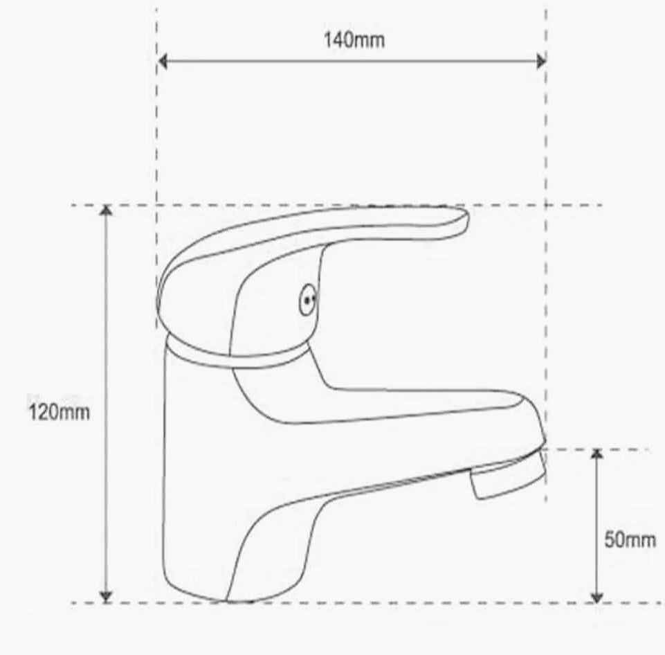 Rubinetto lavabo bagno modello Bari, cromato lucido - elegante e resistente