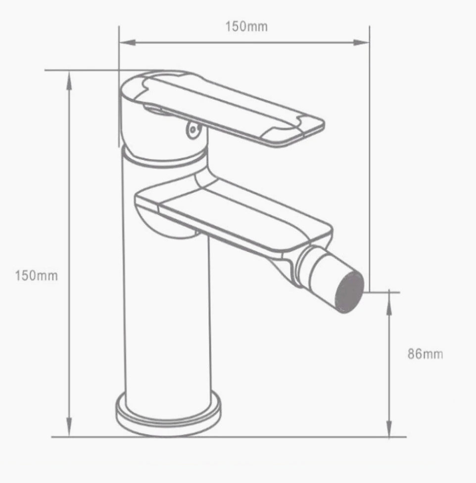 Rubinetto per bidet modello Sofi, ottone cromato lucido - elegante e resistente