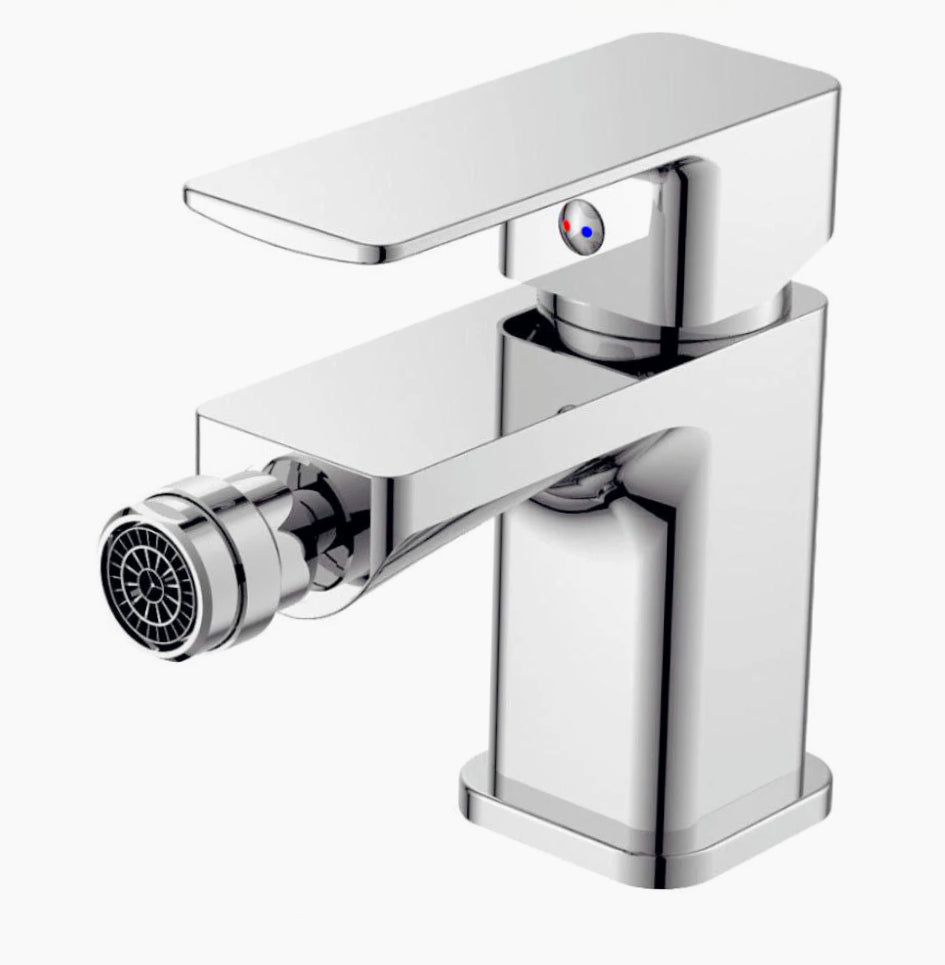 Rubinetto per bidet ottone cromato lucido, modello Shape - design sofisticato