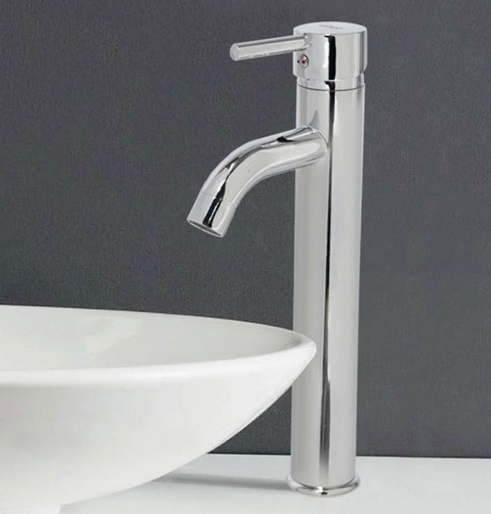 Rubinetto lavabo bagno modello Pisa, canna alta moderno - elegante e funzionale
