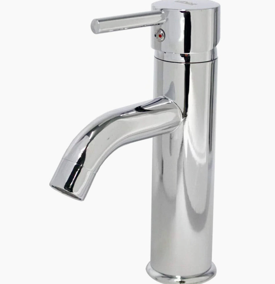 Rubinetto miscelatore per lavabo bagno modello Pisa, canna bassa - elegante e funzionale