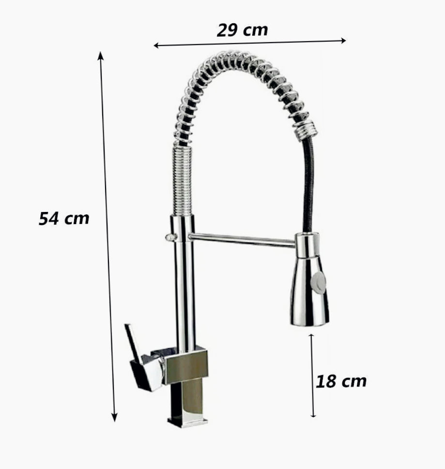 Rubinetto lavello cucina canna alta 2 modalità getto - funzionale e versatile
