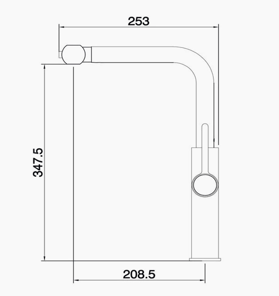 Rubinetto per cucina estraibile a 2 getti con erogatore girevole, cromato lucido - design pratico e curato