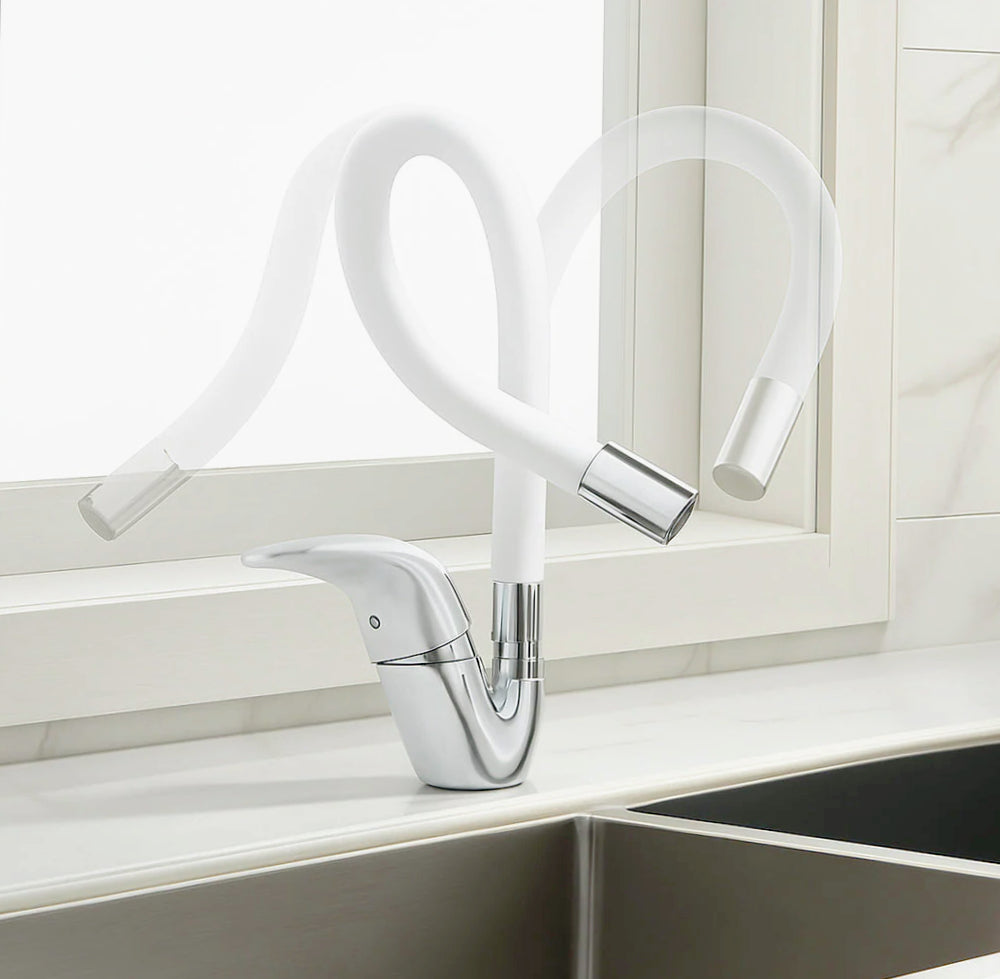 Rubinetto da lavello canna alta flessibile in silicone orientabile - pratico e funzionale