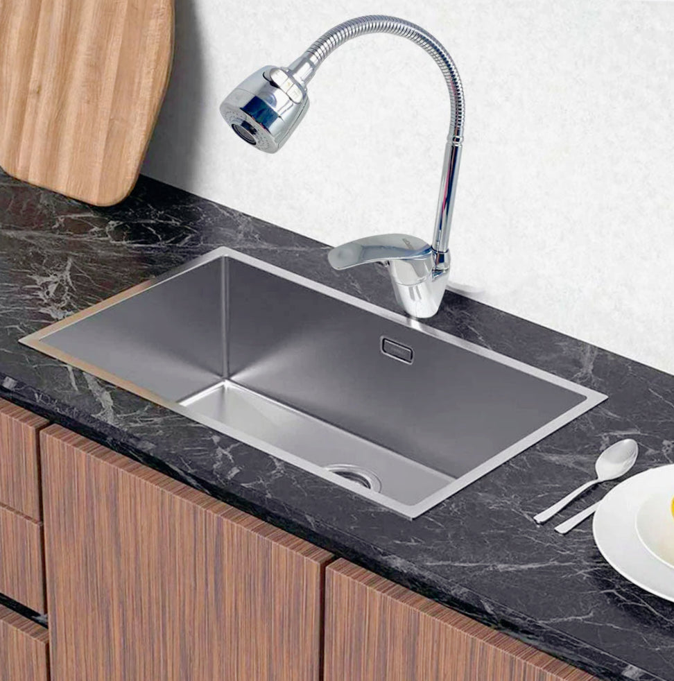 Rubinetto a canna flessibile da lavello cucina con doccetta 2 getti – pratico e versatile