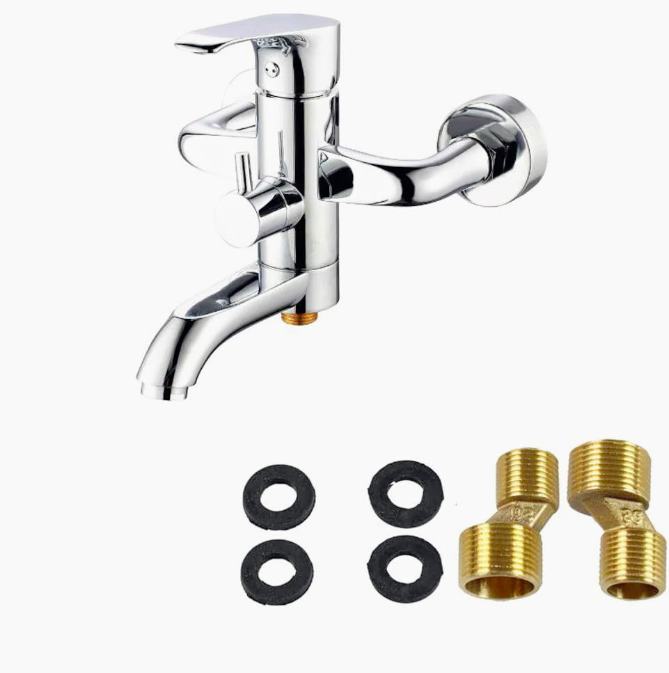 Rubinetto vasca a parete modello Love, miscelatore moderno cromato - elegante e resistente