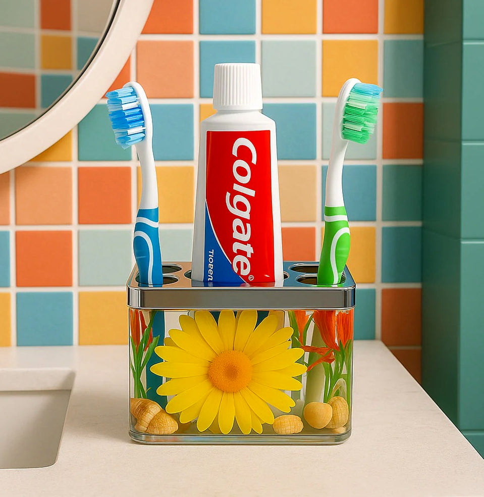 Accessori Bagno – Dispenser Spazzolino, Portasapone e Scopino - ambraled