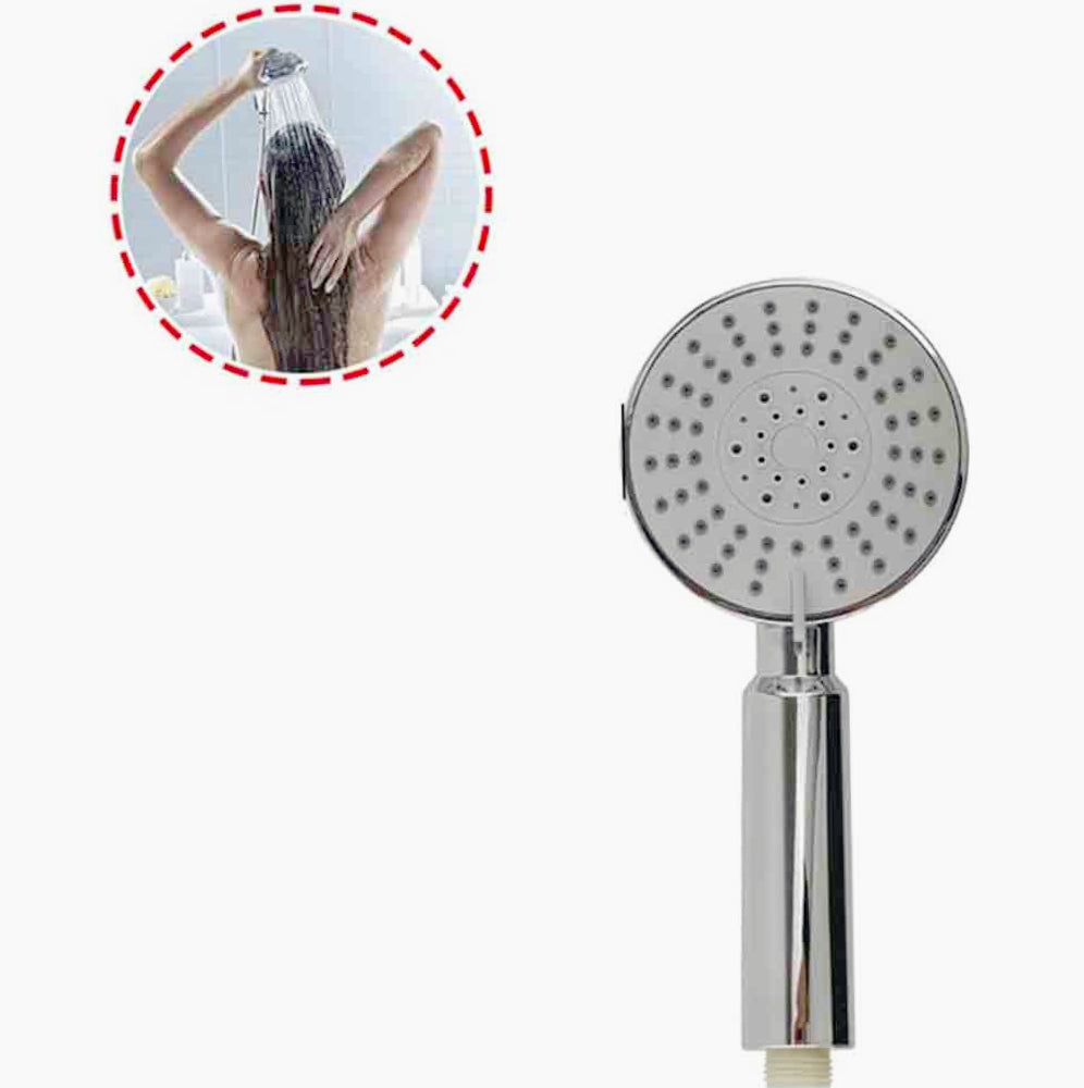 Soffione universale cromato lucido 1/2" – Con supporto flessibile e doccetta multigetto - ambraled