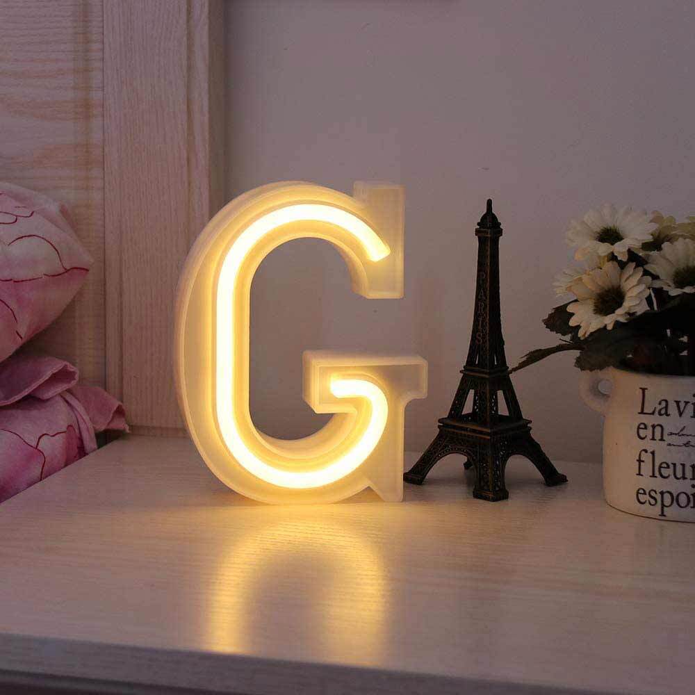 Lettere luminose LED dalla A alla Z – Decorazione festa con luce calda - ambraled