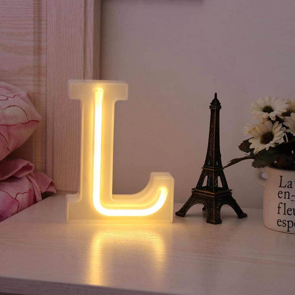 Lettere luminose LED dalla A alla Z – Decorazione festa con luce calda - ambraled