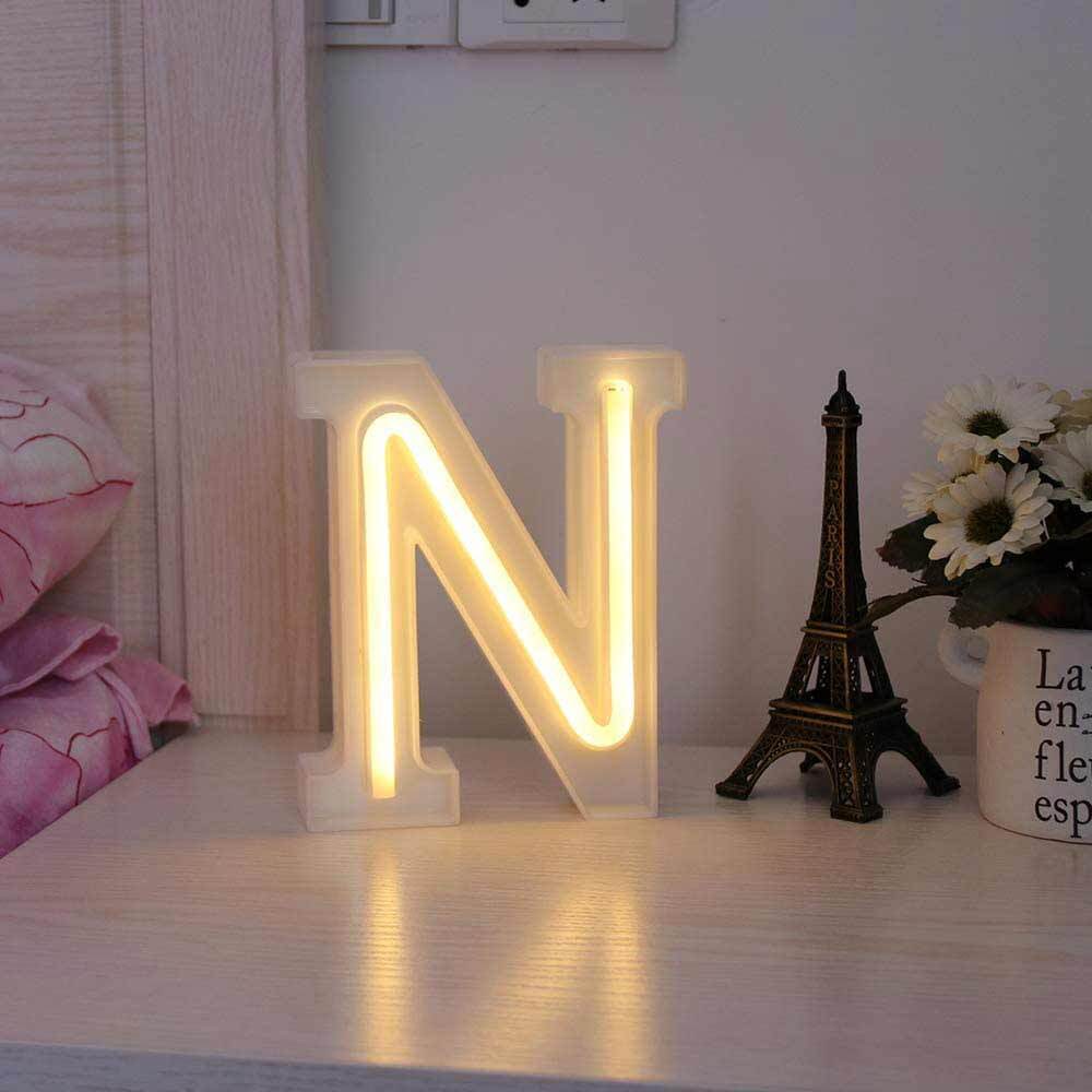 Lettere luminose LED dalla A alla Z – Decorazione festa con luce calda - ambraled