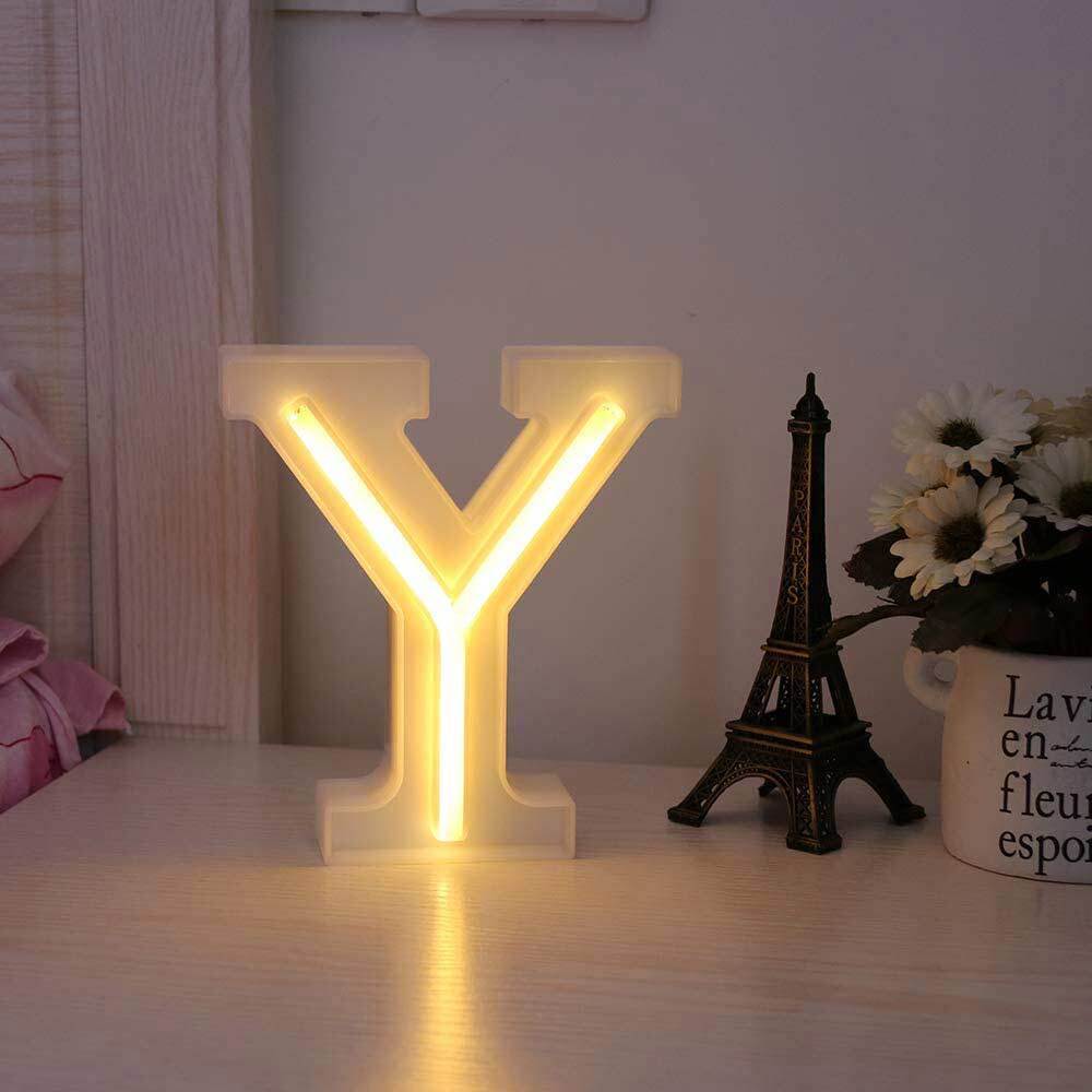 Lettere luminose LED dalla A alla Z – Decorazione festa con luce calda - ambraled