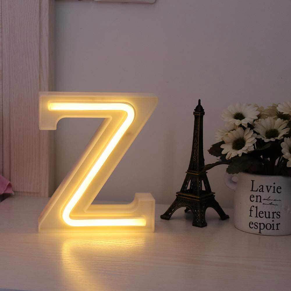 Lettere luminose LED dalla A alla Z – Decorazione festa con luce calda - ambraled