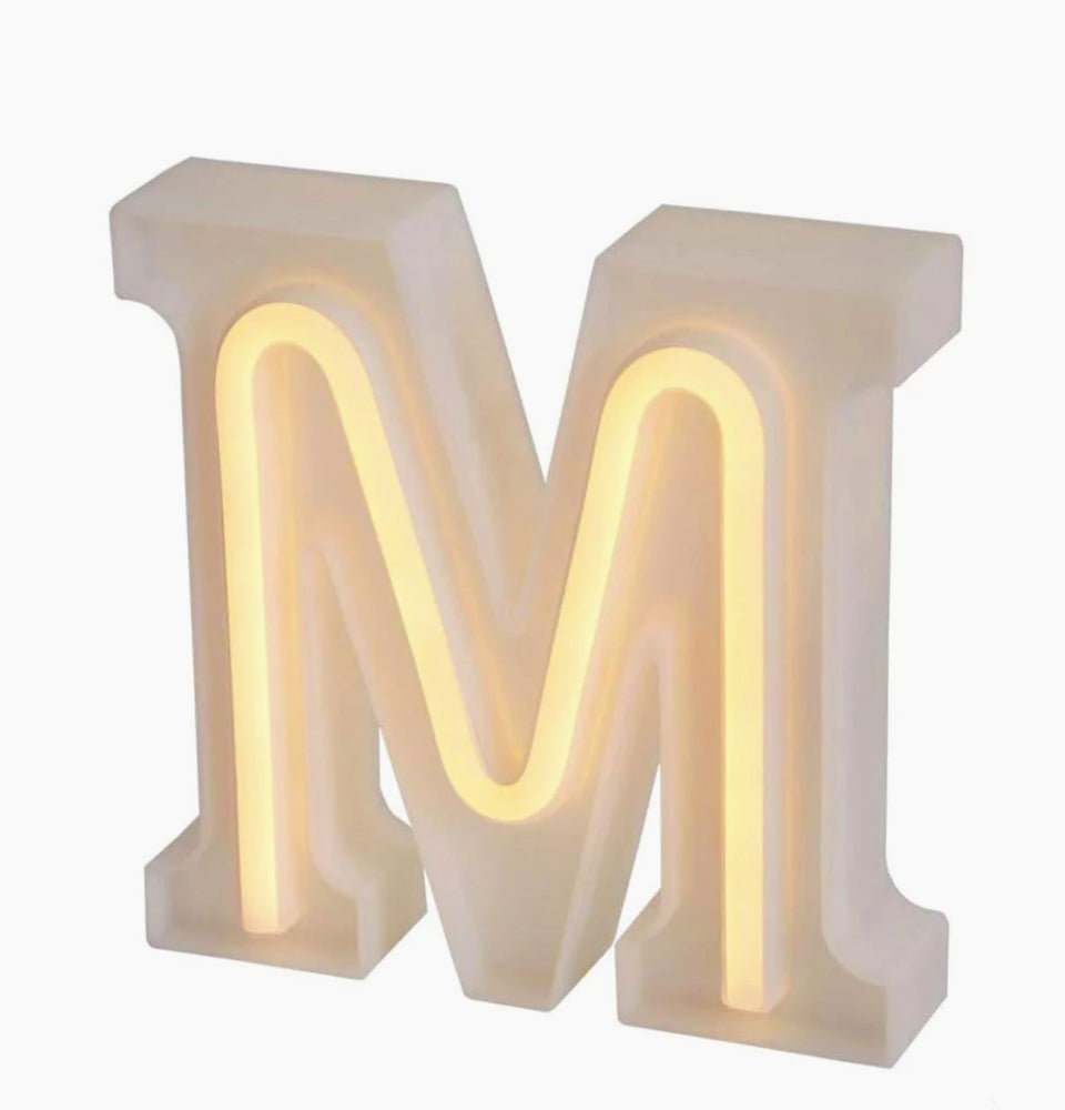 Lettere luminose LED dalla A alla Z – Decorazione festa con luce calda - ambraled