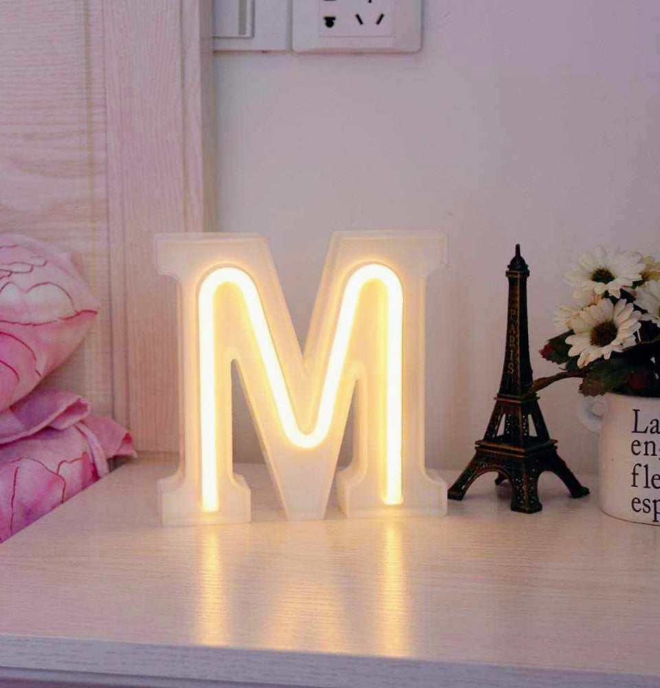 Lettere luminose LED dalla A alla Z – Decorazione festa con luce calda - ambraled