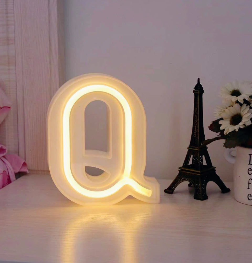 Lettere luminose LED dalla A alla Z – Decorazione festa con luce calda - ambraled