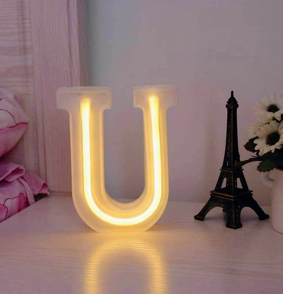 Lettere luminose LED dalla A alla Z – Decorazione festa con luce calda - ambraled