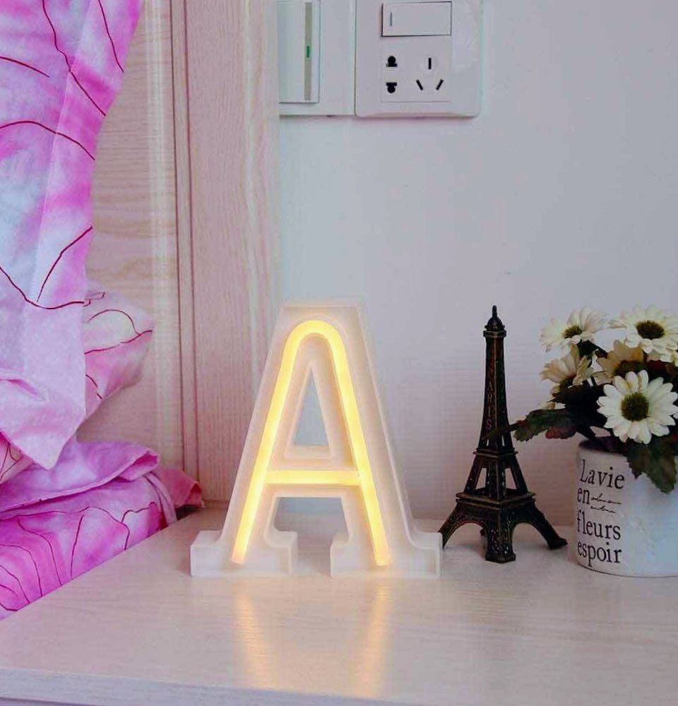 Lettere luminose LED dalla A alla Z – Decorazione festa con luce calda - ambraled