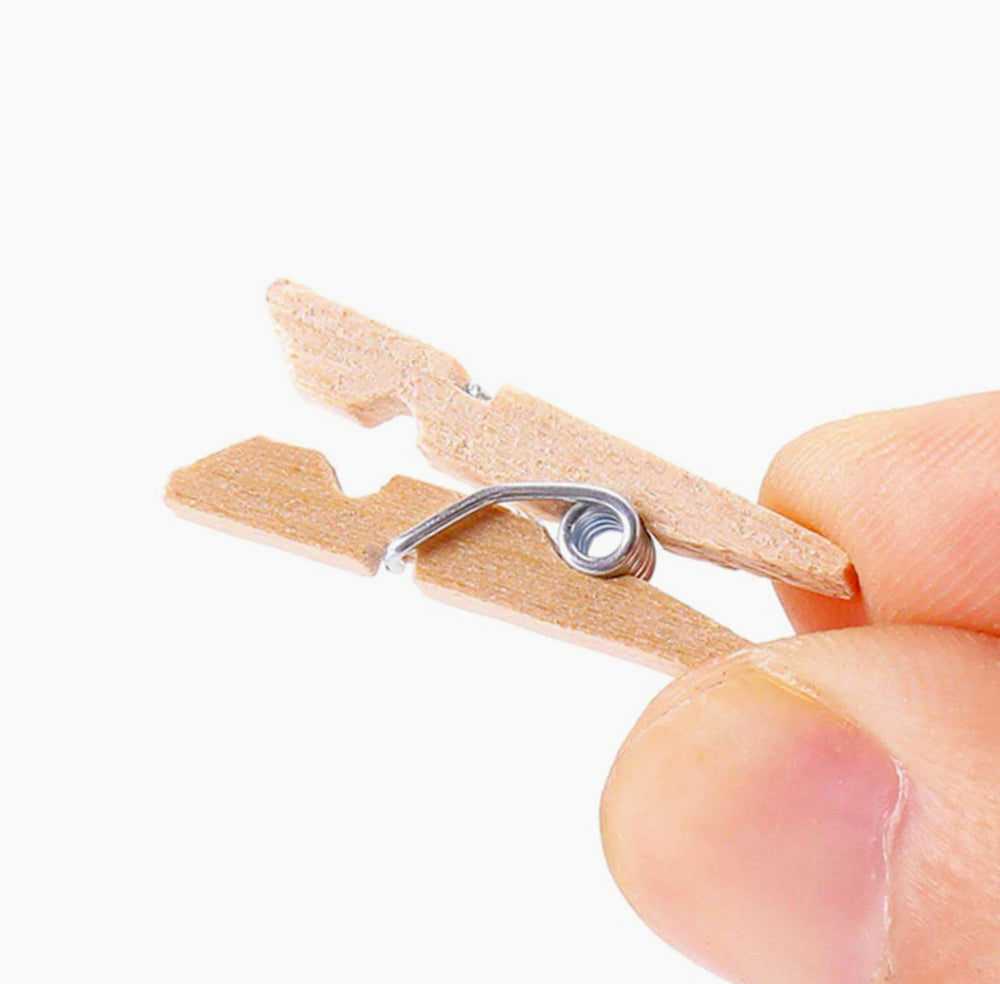 100 mollette in legno colorato e chiaro 3,5 cm, perfette per decorazione regali