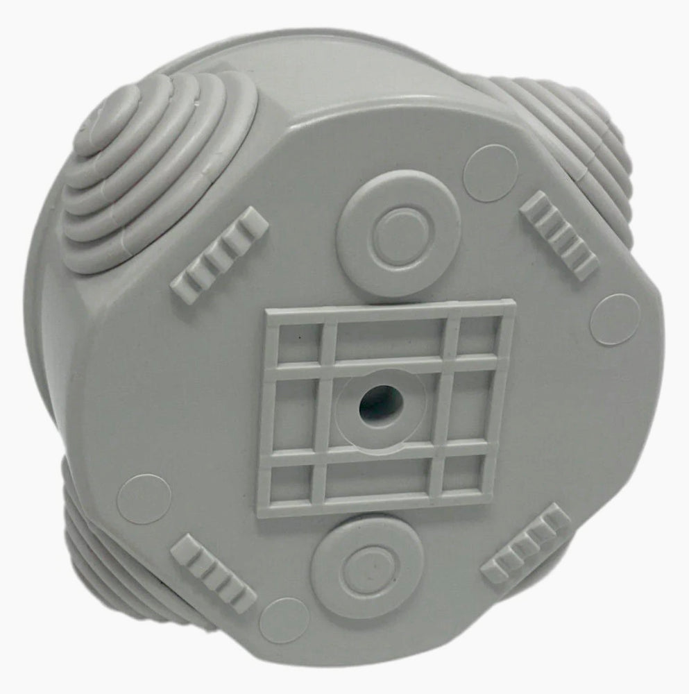 Scatola di derivazione tonda 4 passacavi con coperchio IP44 - ambraled
