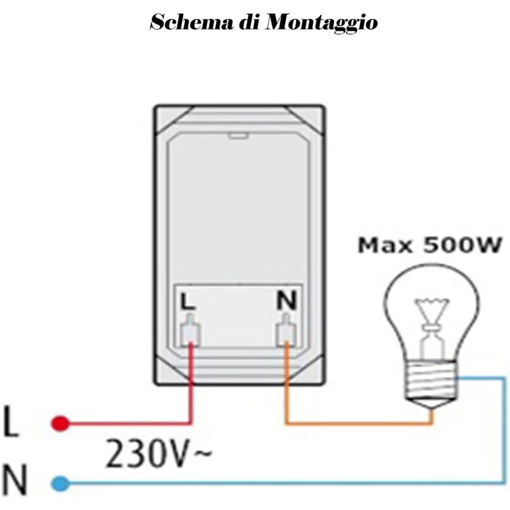 Interruttore dimmer 500W 230V – manopola Living Light International Air - ambraled