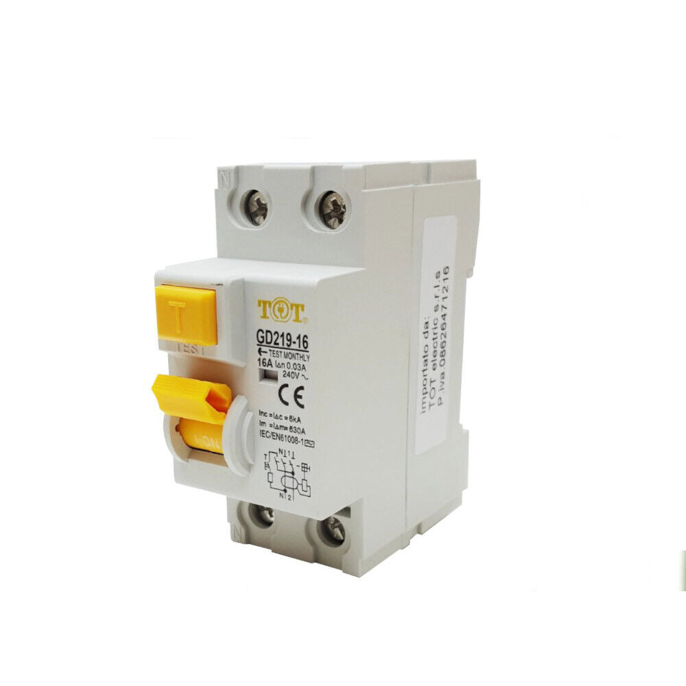 Interruttore differenziale 2P+N 6kA – 10-63A per quadro elettrico - ambraled