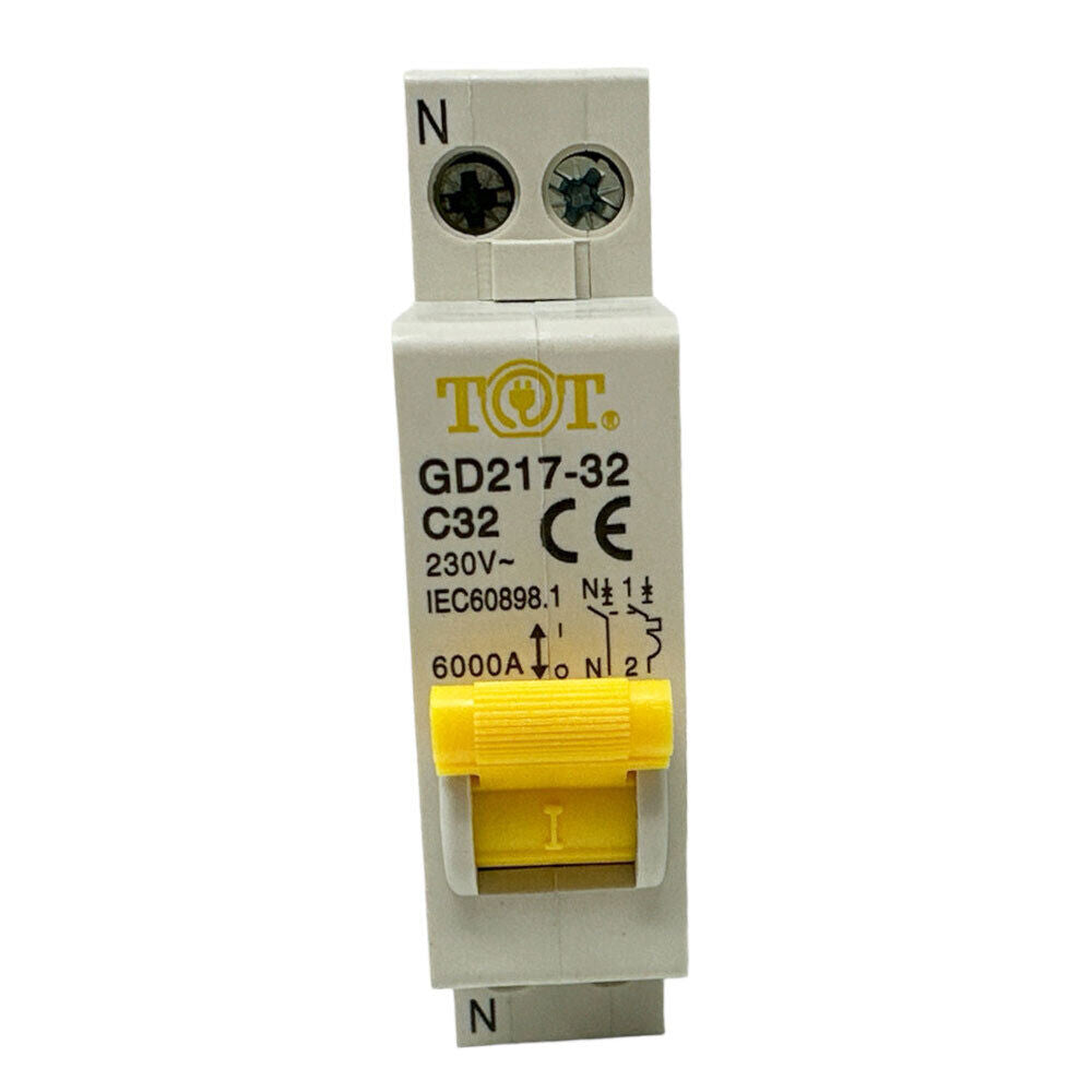 Interruttore magnetotermico 1P+N 6kA – 10-32A per quadro elettrico - ambraled