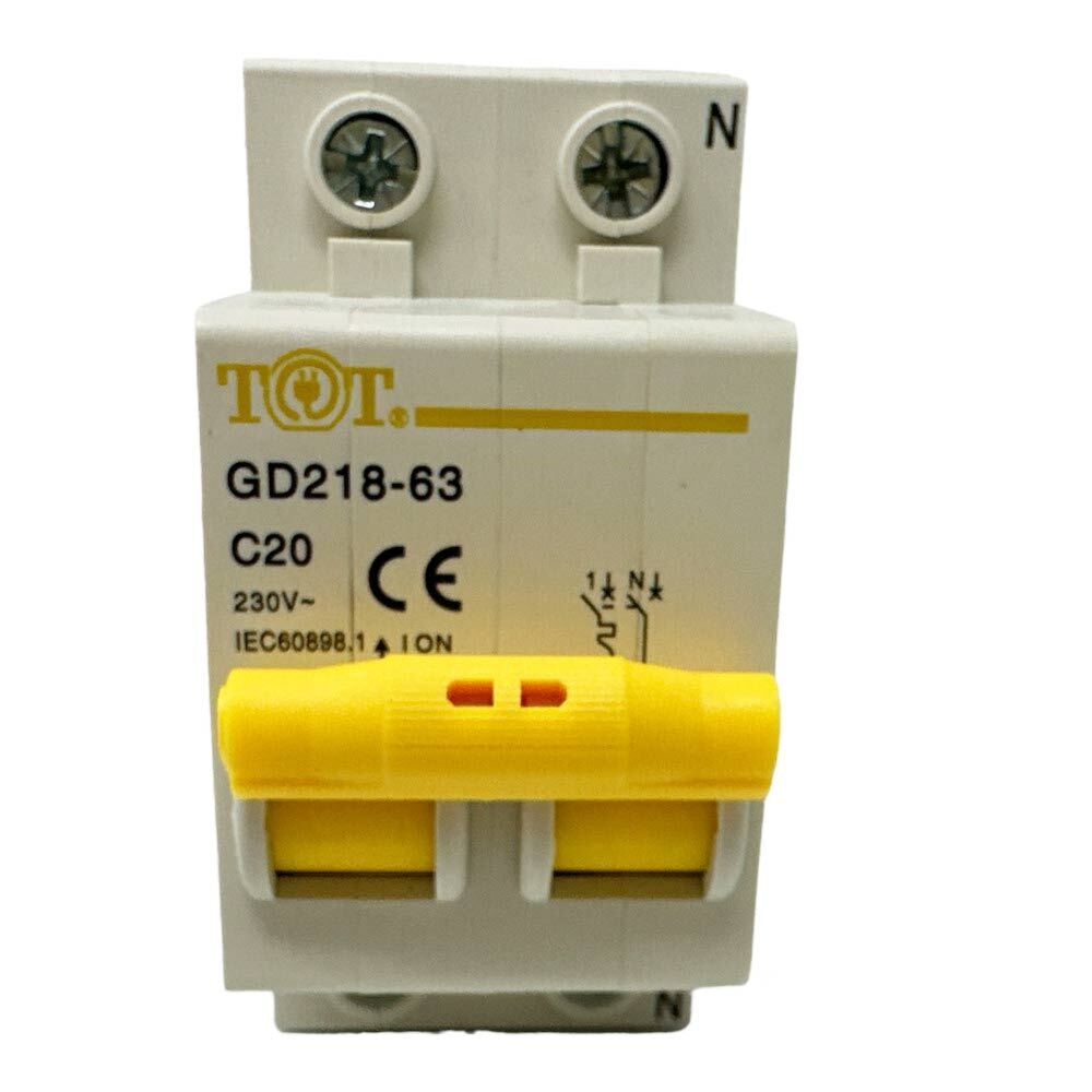 Interruttore magnetotermico 2P+N 6kA – 10-63A per quadro elettrico - ambraled