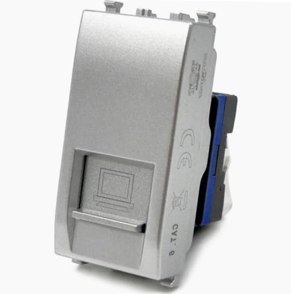 Presa di rete LAN RJ45 8P8C UTP Cat5e – 1 Porta, compatibile con Living Light International Air - ambraled