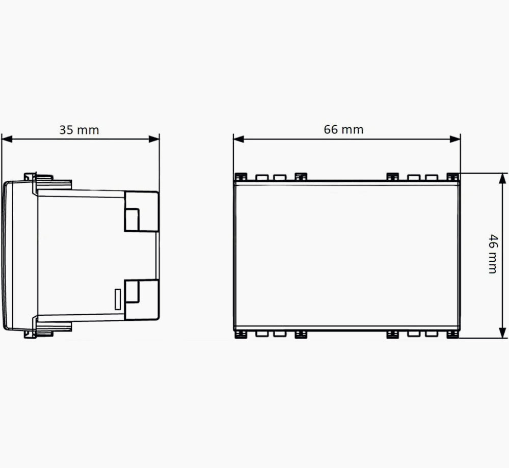 Pulsante portanome 2 moduli – Compatibile Living Light International Air