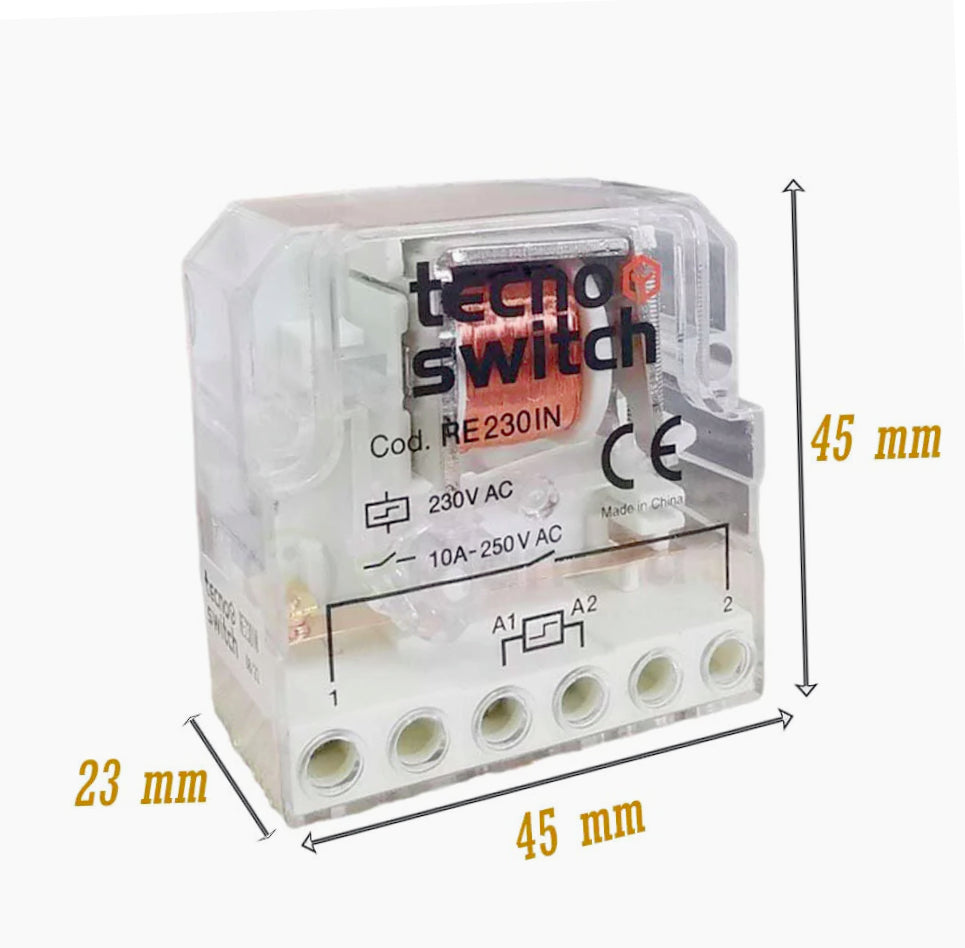 Relè impulsi elettromeccanico 1 contatto (1NO), 230V 10A – per automatismi domestici e industriali - ambraled