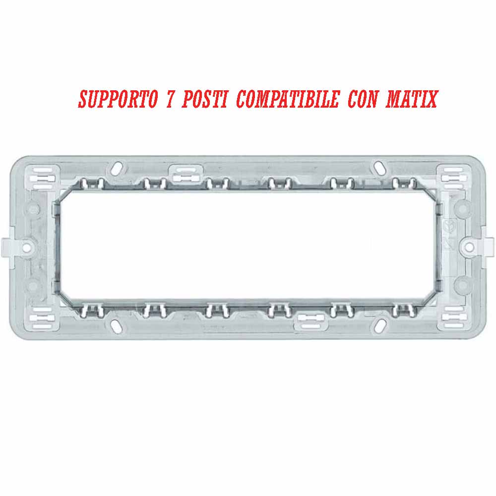 Supporto modulo per placche 2 3 4 e 7 posti compatibile con matix - ambraled