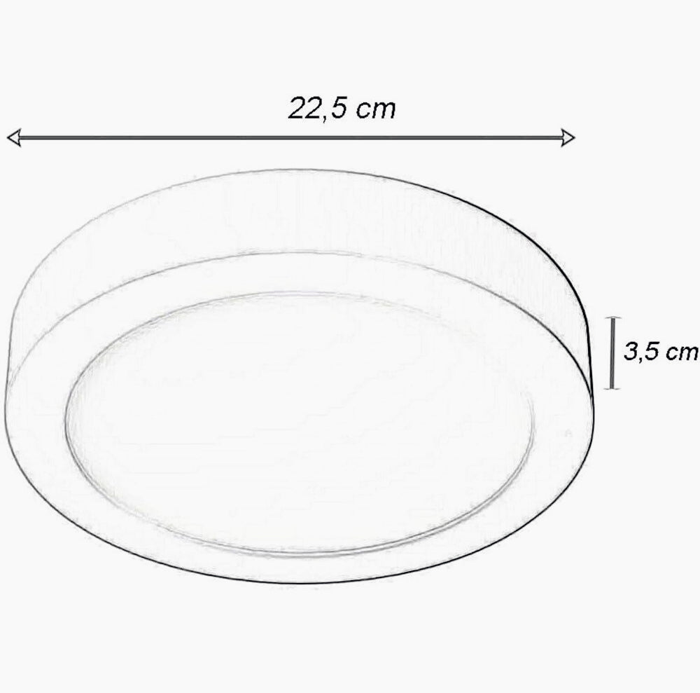 Plafoniera LED 18W CCT - 3 Colorazioni di Luce (Fredda 6500K / Calda 3000K / Naturale 4000K)