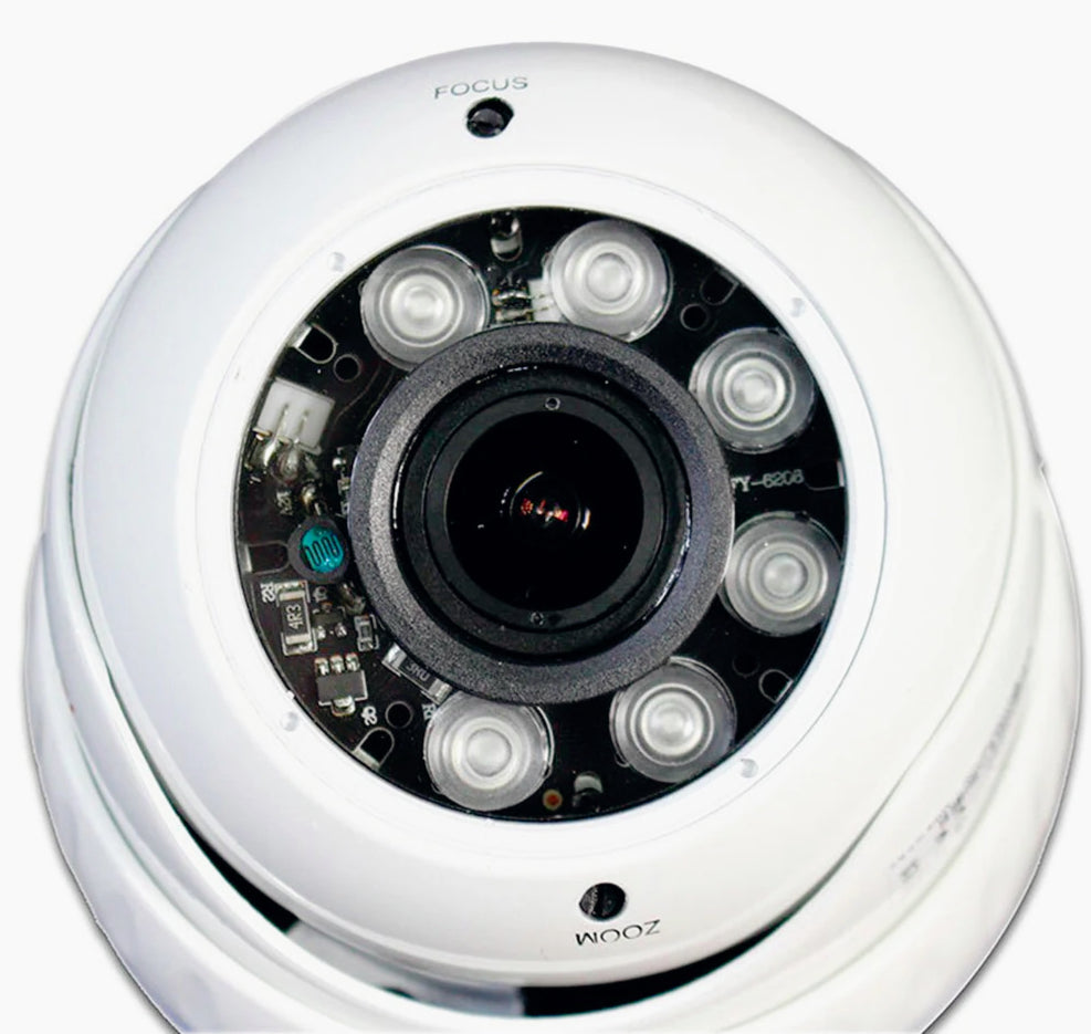 Telecamera dome AHD full HD 5MPX 2,8-12mm lente varifocale 6LED - Sorveglianza interna ad alta definizione - ambraled