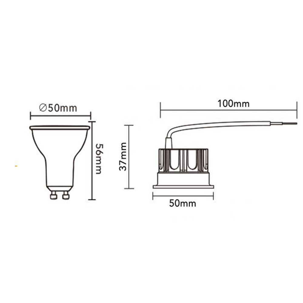 Modulo led 6W sostituzione faretti GU10/MR16 incasso CCT trasparente - ambraled