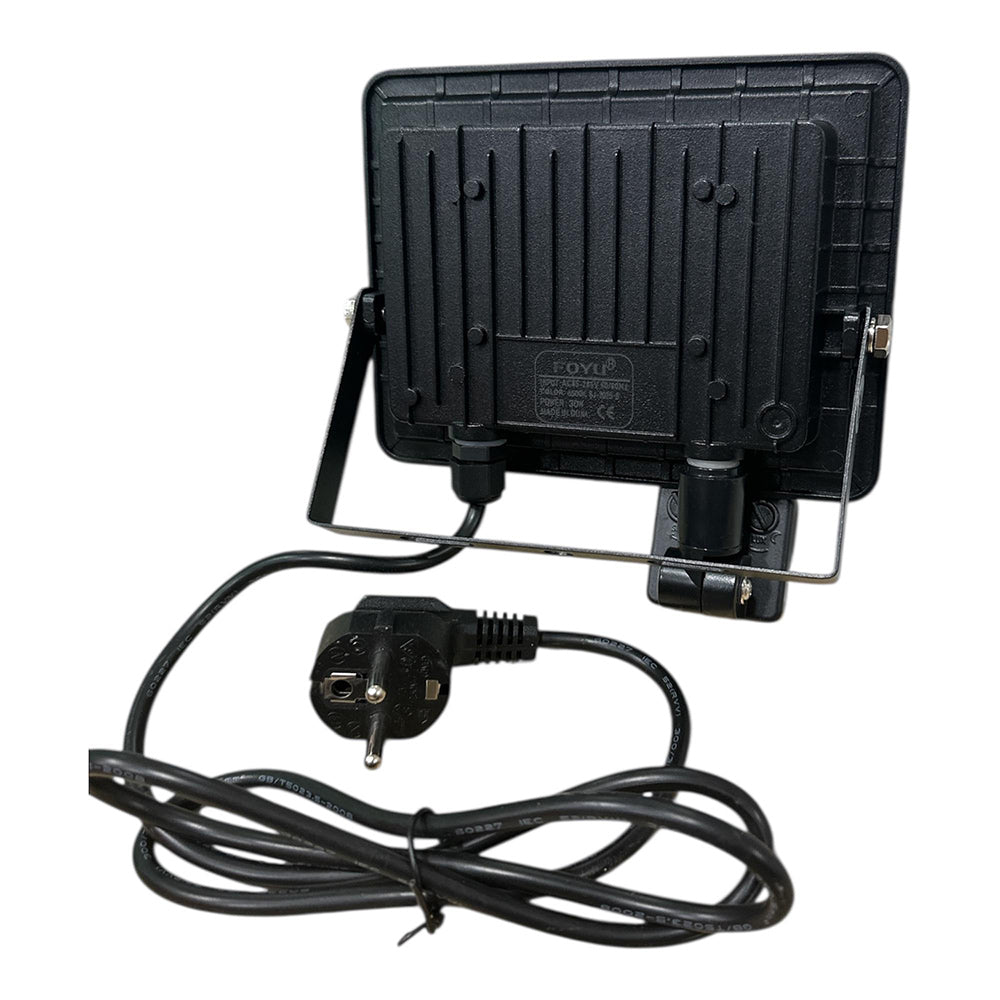 Faro 72 led 50 watt con sensore di passaggio luce bianca 6500k IP67 - ambraled