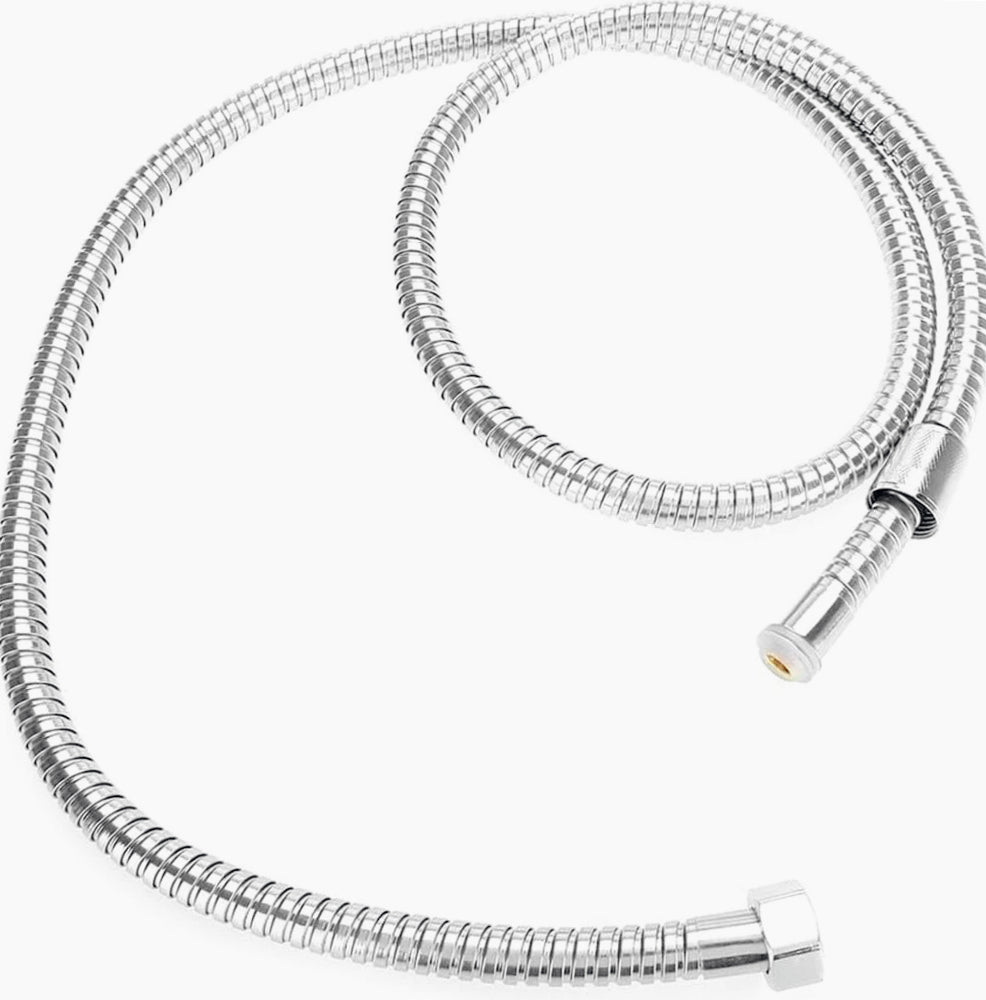 Tubo flessibile cromato per doccia – 2,5 metri con laccio e attacco 1/2’’ - ambraled